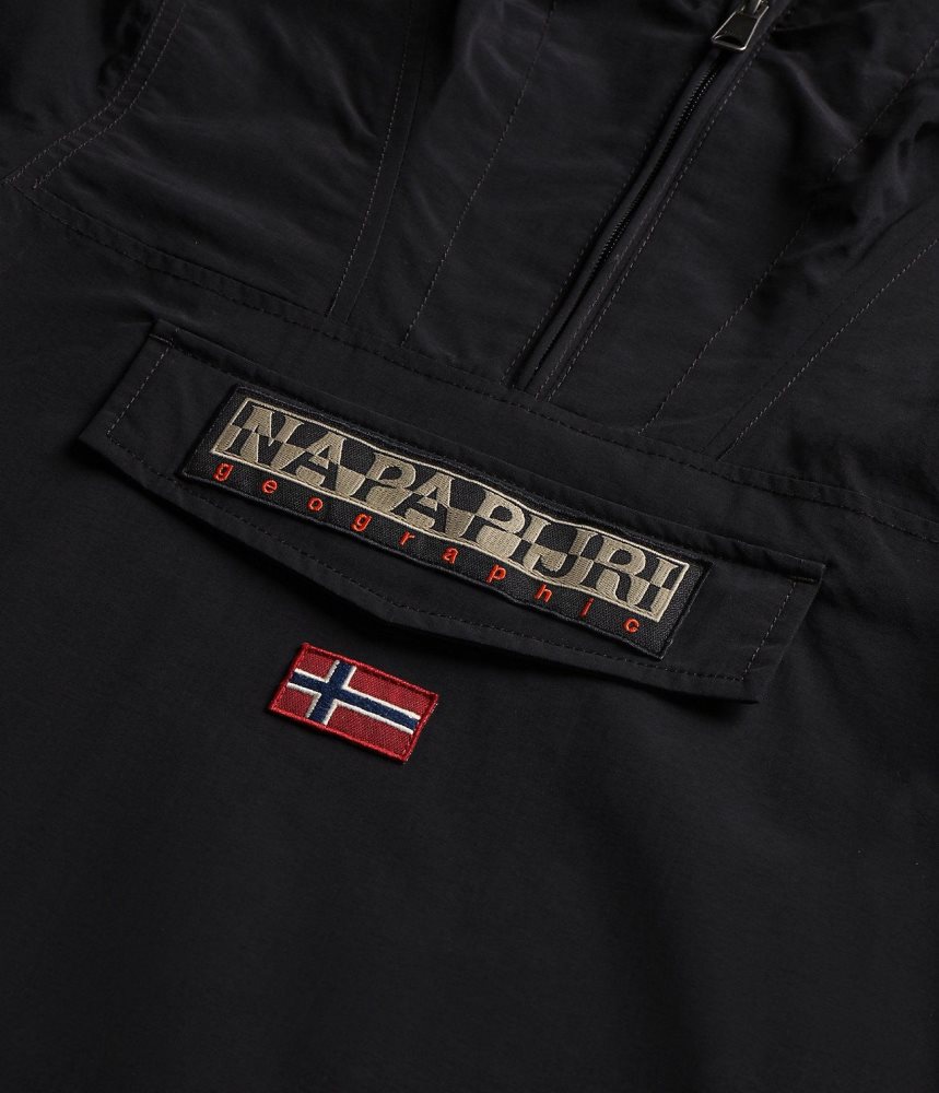 Napapijri Rainforest Summer Anorak Jacket (4-16 YEARS) Windjak Kinderen Zwart | KRPNFLI-29