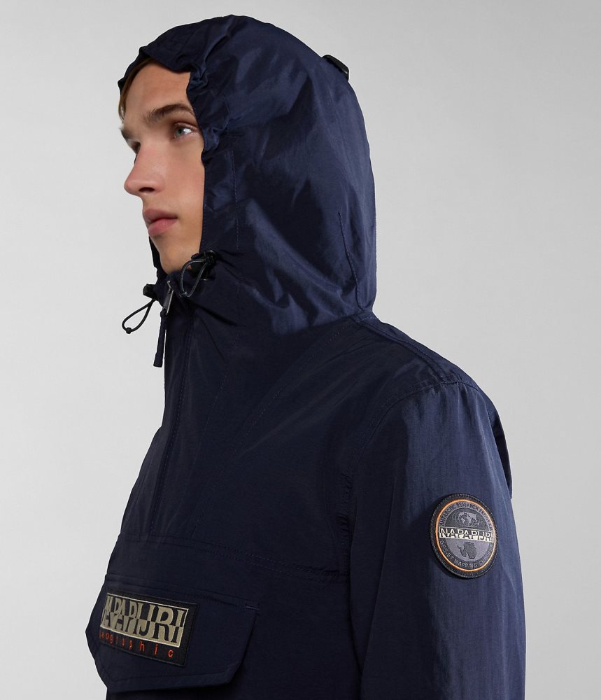 Napapijri Rainforest Summer Anorak Jacket Windjak Heren Donkerblauw | YIUZKWD-23