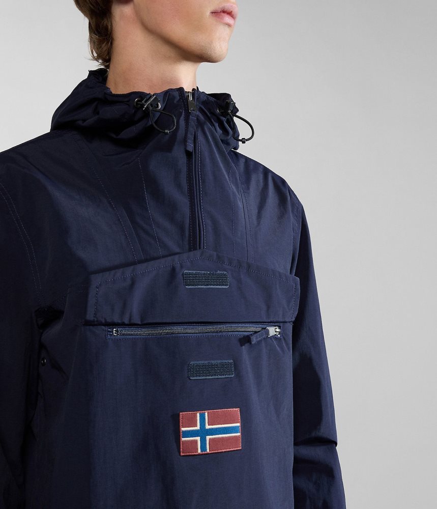 Napapijri Rainforest Summer Anorak Jacket Windjak Heren Donkerblauw | YIUZKWD-23
