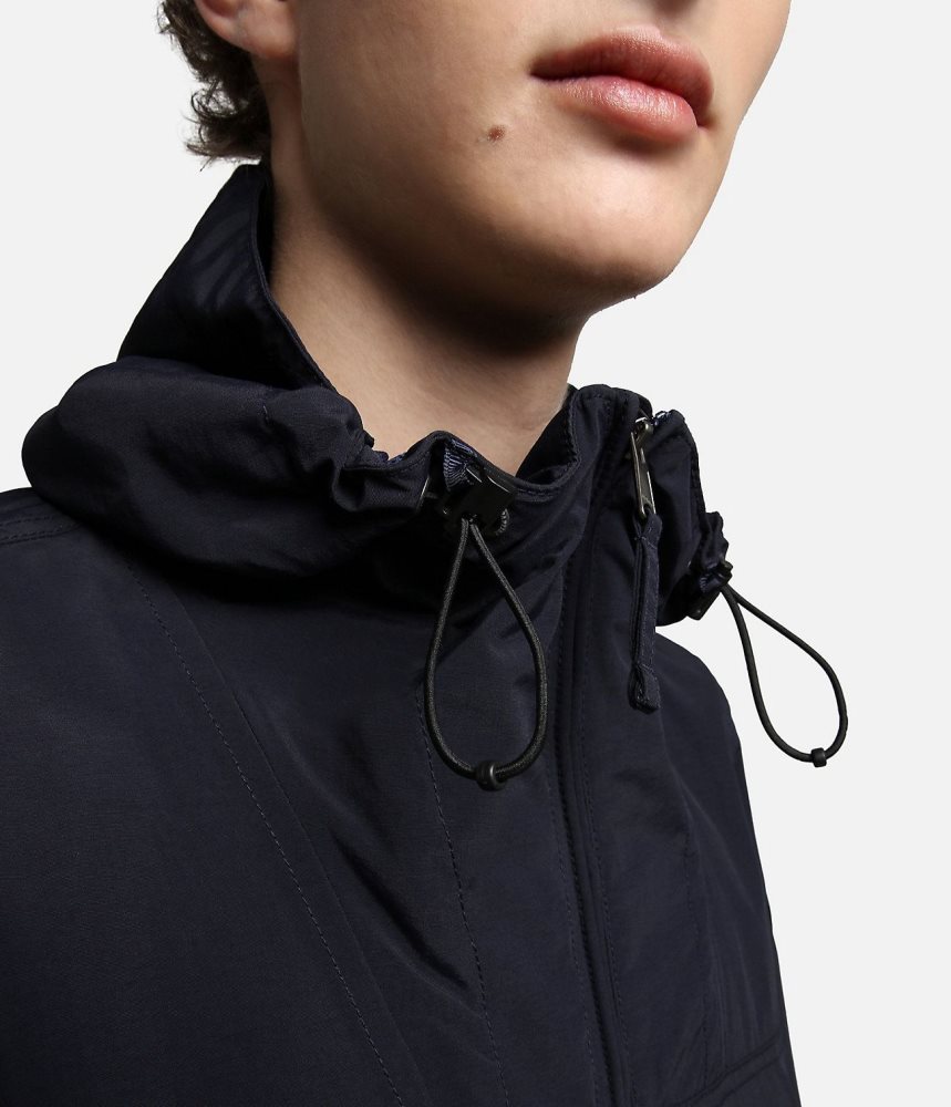 Napapijri Rainforest Summer Anorak Jacket Windjak Heren Donkerblauw | YIUZKWD-23