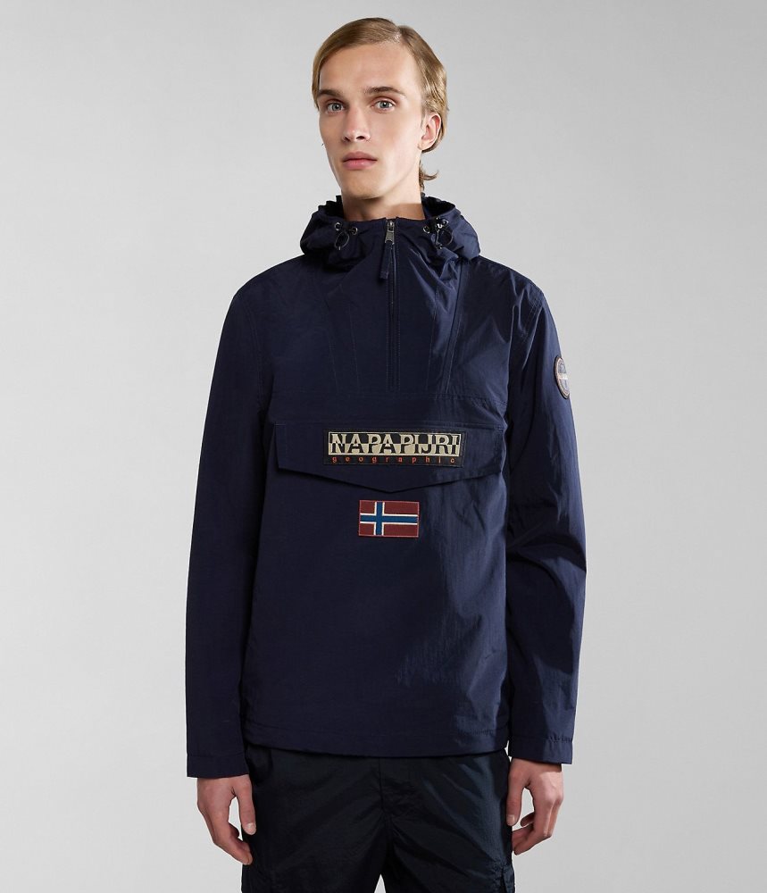 Napapijri Rainforest Summer Anorak Jacket Windjak Heren Donkerblauw | YIUZKWD-23