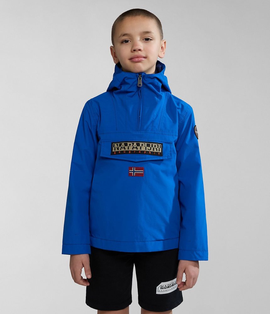 Napapijri Rainforest Summer Anorak Jacket (4-16 YEARS) Windjak Kinderen Blauw | FIOJELX-20