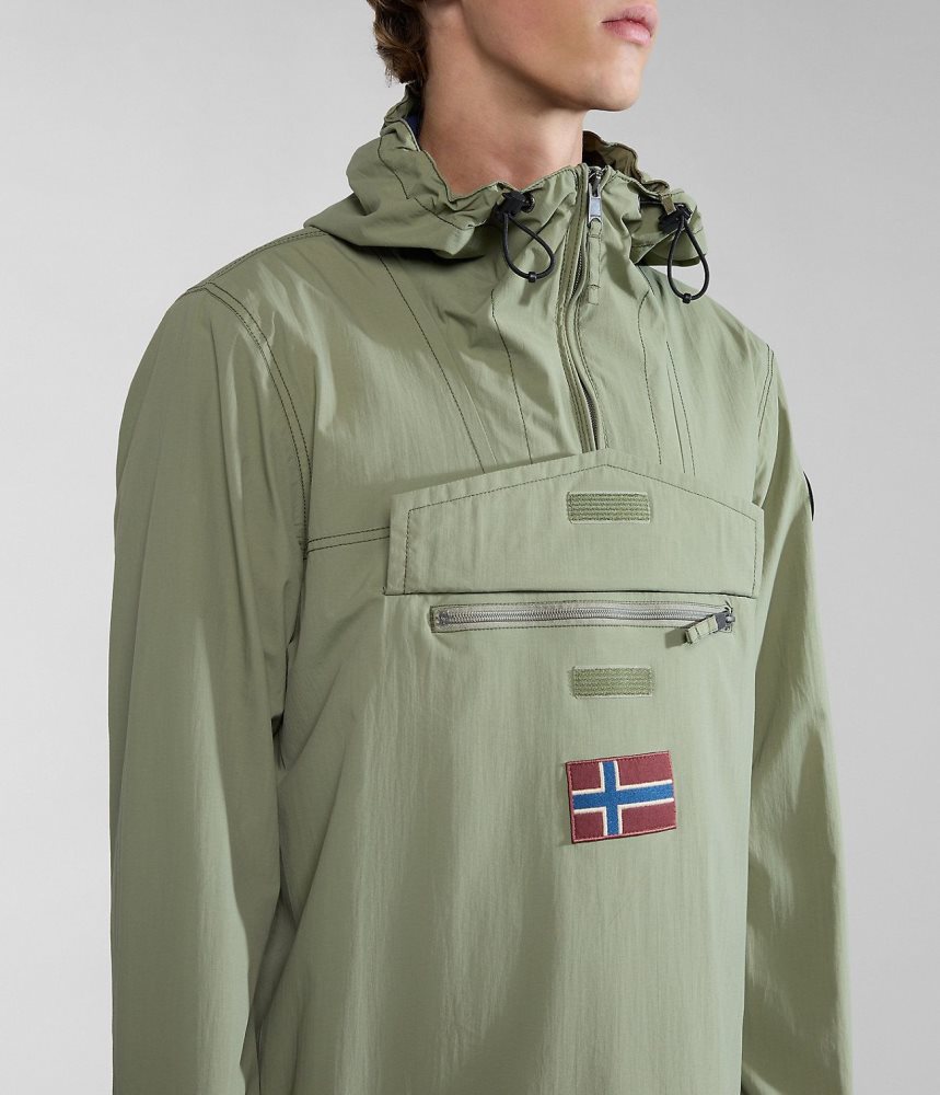 Napapijri Rainforest Summer Anorak Jacket Windjak Heren Groen | EZAVINH-97