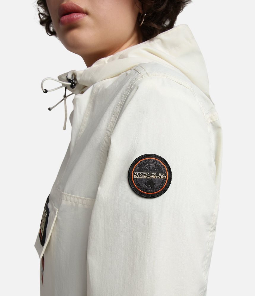 Napapijri Rainforest Summer Anorak Jacket Windjak Dames Wit | EWMUBSK-61