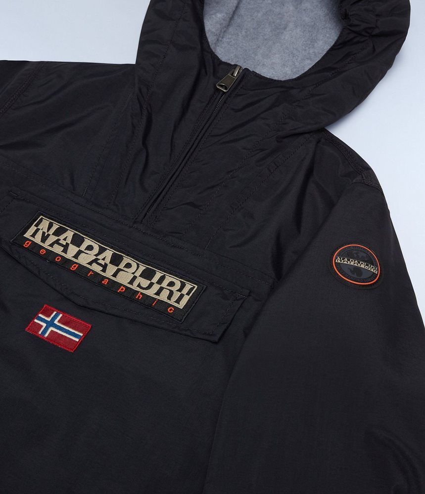 Napapijri Rainforest Winter Anorak Jacket (4-16 YEARS) Anoraks Kinderen Zwart | FMDHECT-28