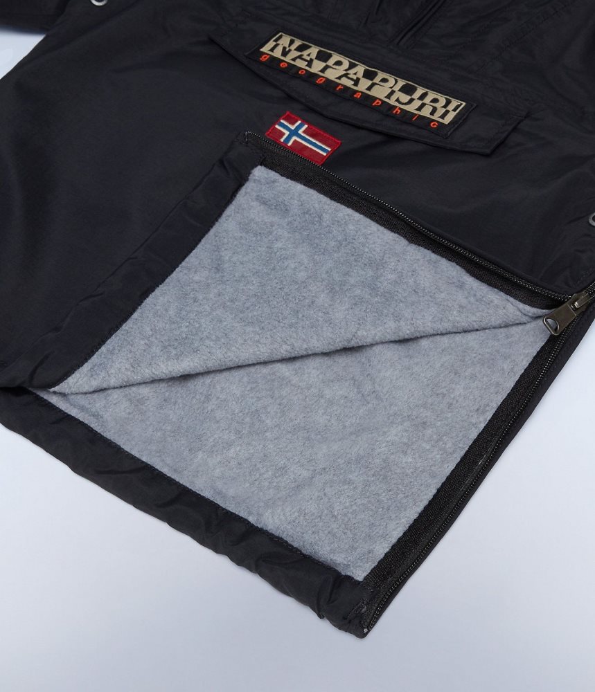 Napapijri Rainforest Winter Anorak Jacket (4-16 YEARS) Anoraks Kinderen Zwart | FMDHECT-28