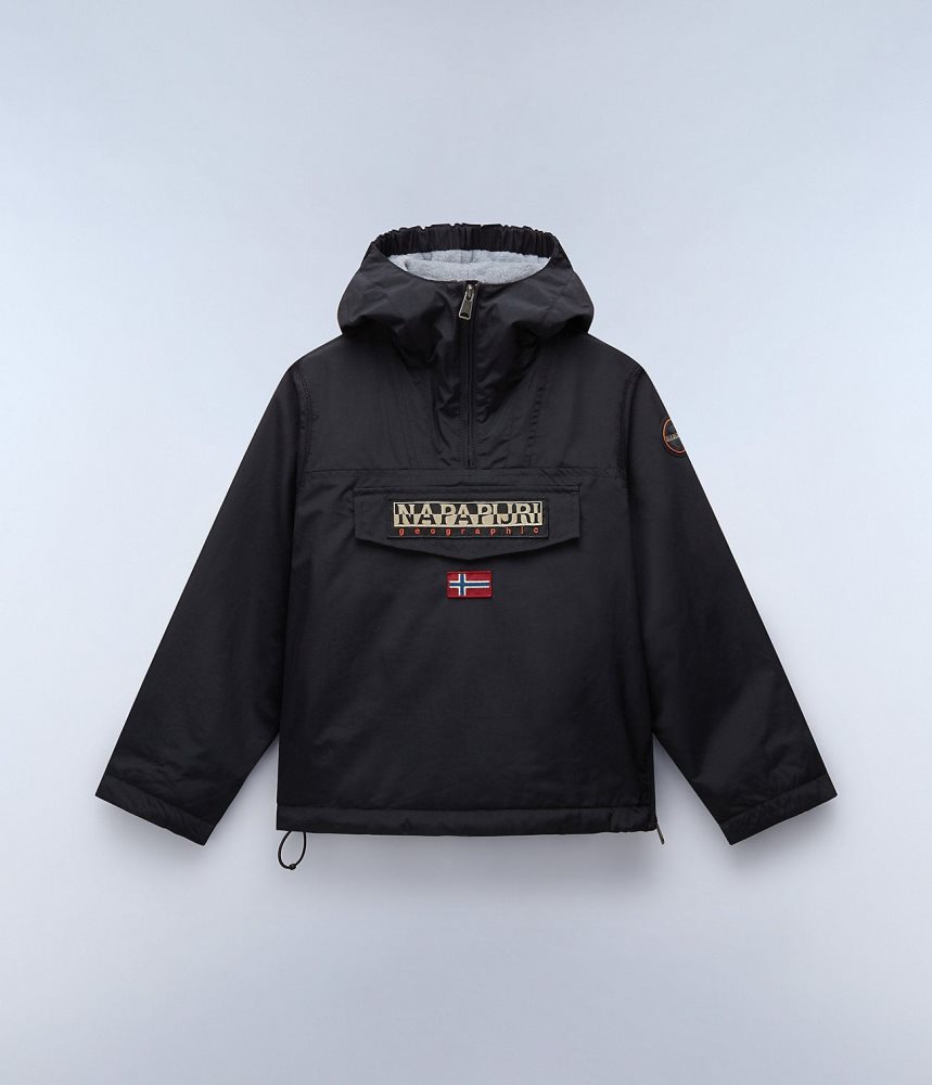 Napapijri Rainforest Winter Anorak Jacket (4-16 YEARS) Anoraks Kinderen Zwart | FMDHECT-28