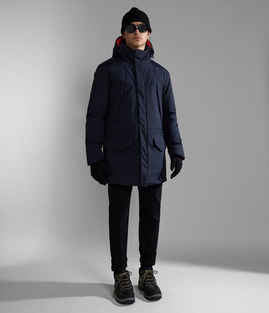 Napapijri Rankine Parka Jacket Parka Jassen Heren Donkerblauw | VOTNFDB-07