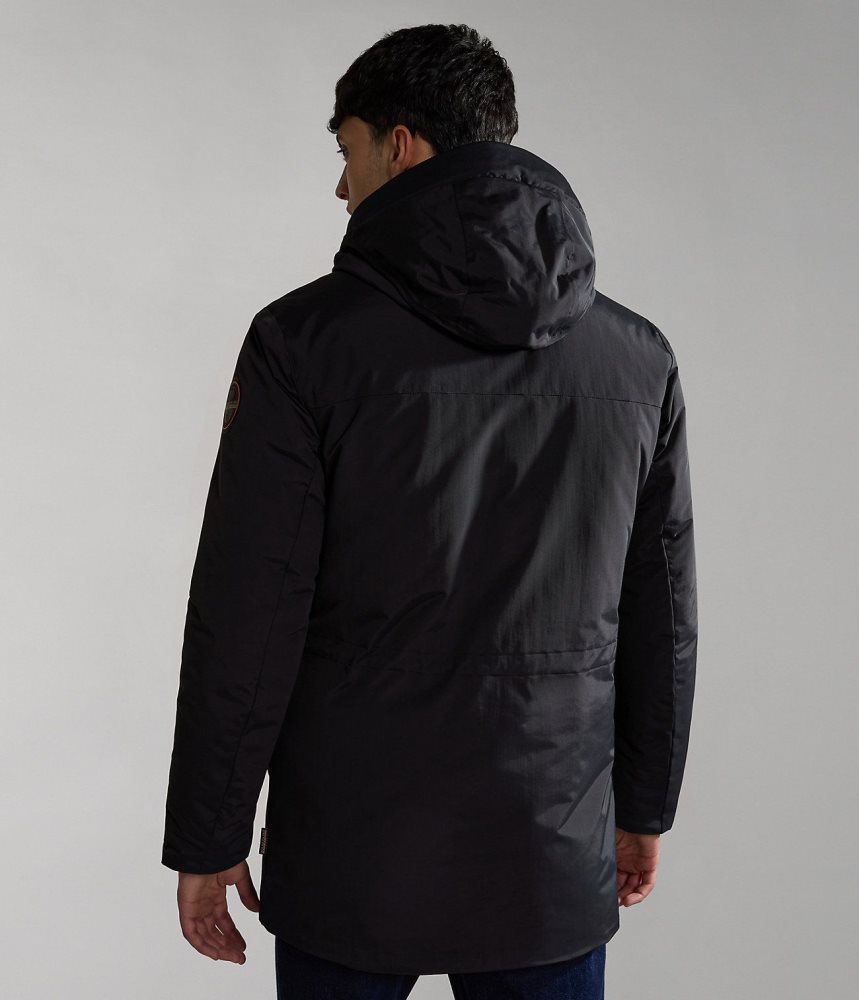 Napapijri Rankine Parka Jacket Parka Jassen Heren Zwart | HWXJDQF-48