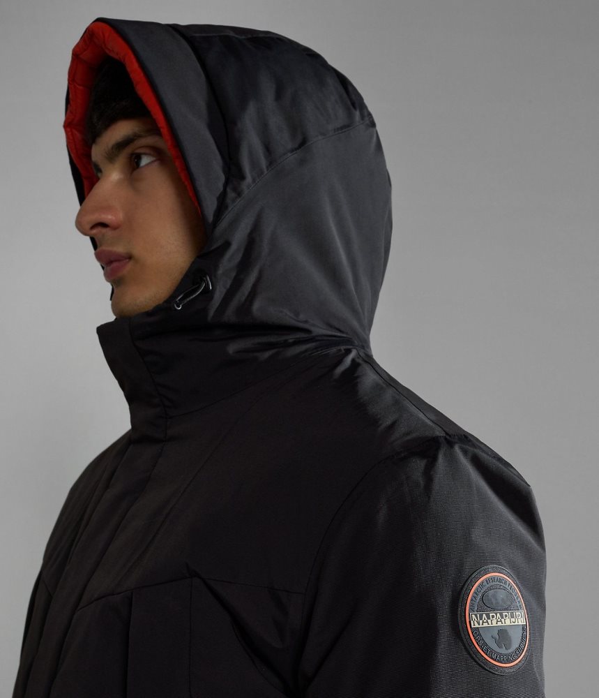 Napapijri Rankine Parka Jacket Parka Jassen Heren Zwart | HWXJDQF-48
