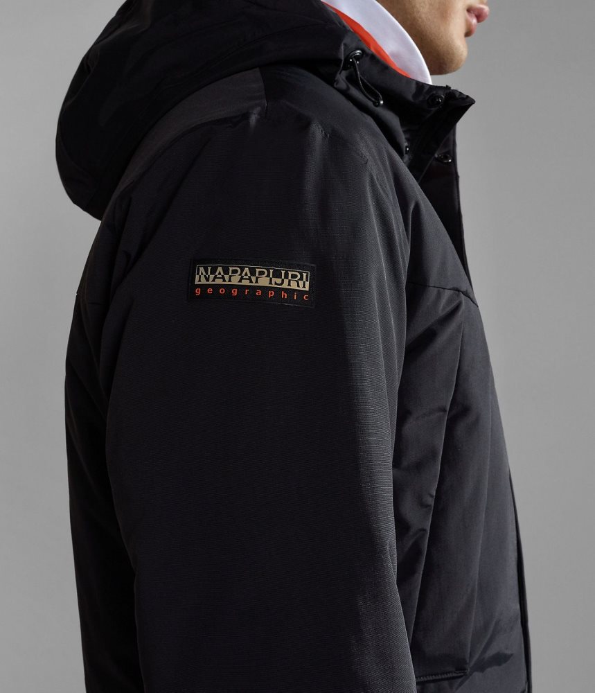 Napapijri Rankine Parka Jacket Parka Jassen Heren Zwart | HWXJDQF-48