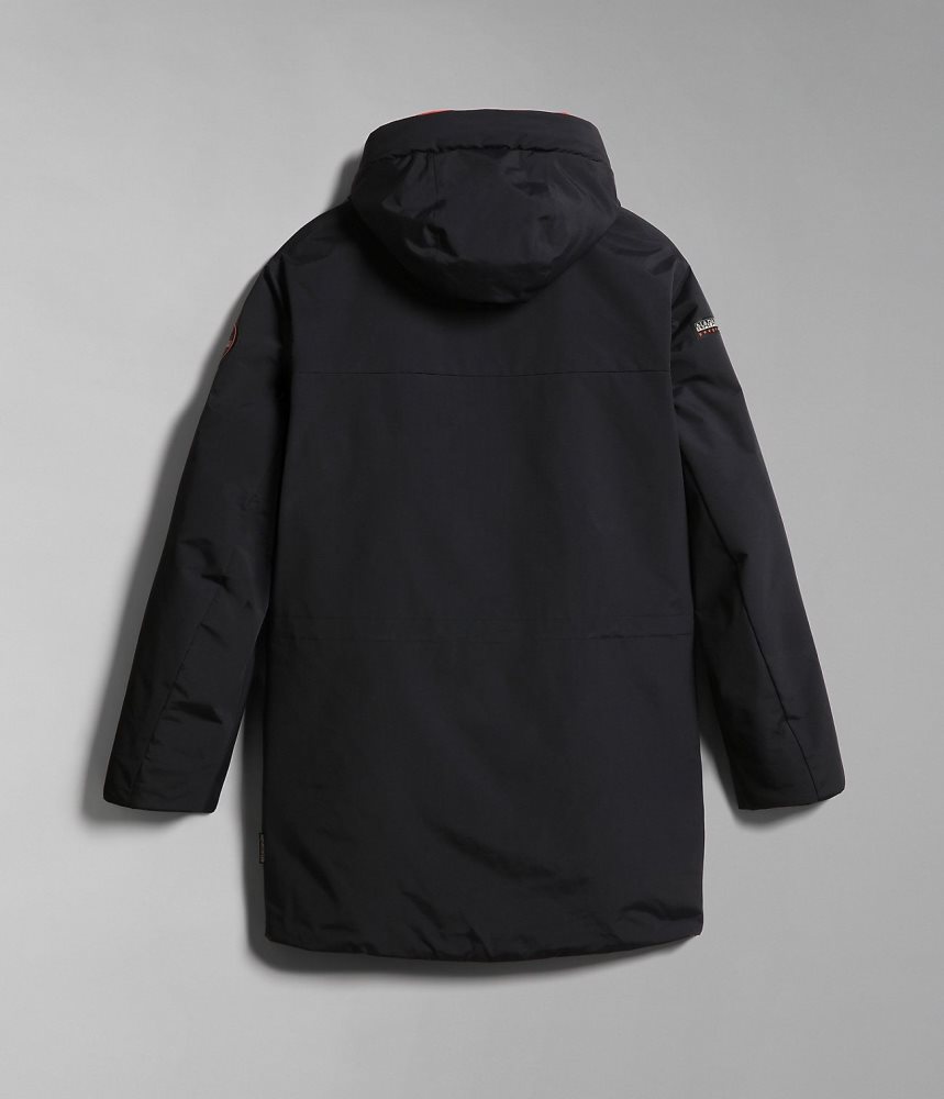 Napapijri Rankine Parka Jacket Parka Jassen Heren Zwart | HWXJDQF-48