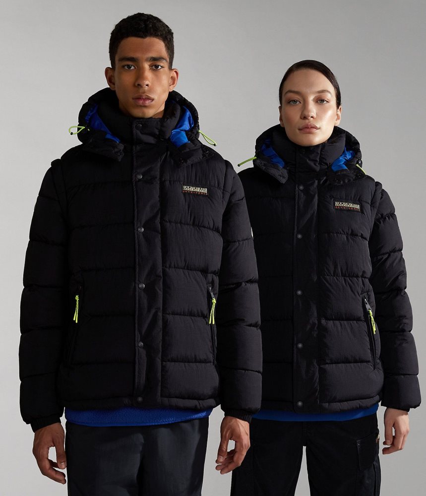 Napapijri Rick Puffer Jacket Puffer Jas Dames Zwart | ZXNHUKV-65