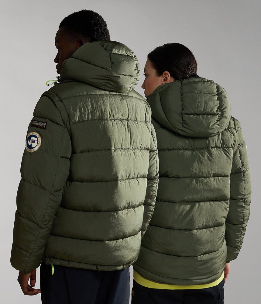Napapijri Rick Puffer Jacket Puffer Jas Heren Khaki Groen | EMBKOJC-47