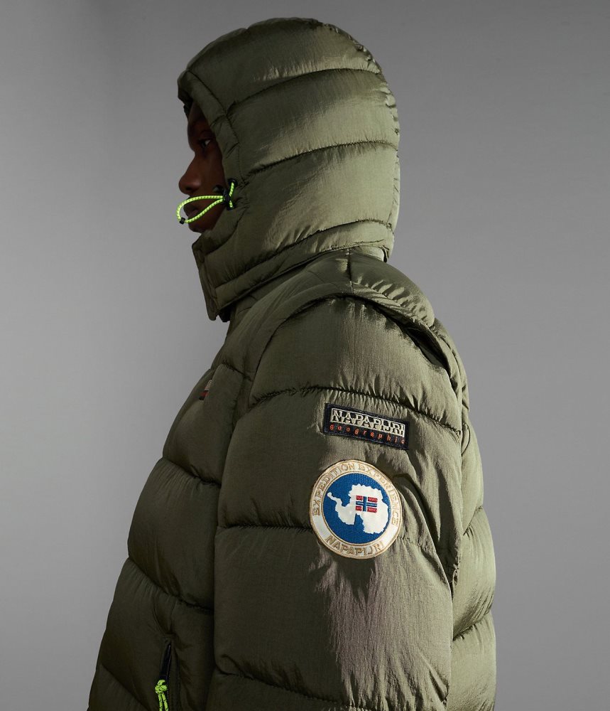 Napapijri Rick Puffer Jacket Puffer Jas Heren Khaki Groen | EMBKOJC-47