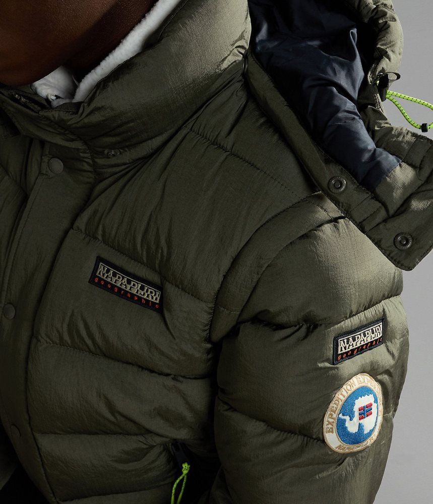 Napapijri Rick Puffer Jacket Puffer Jas Heren Khaki Groen | EMBKOJC-47
