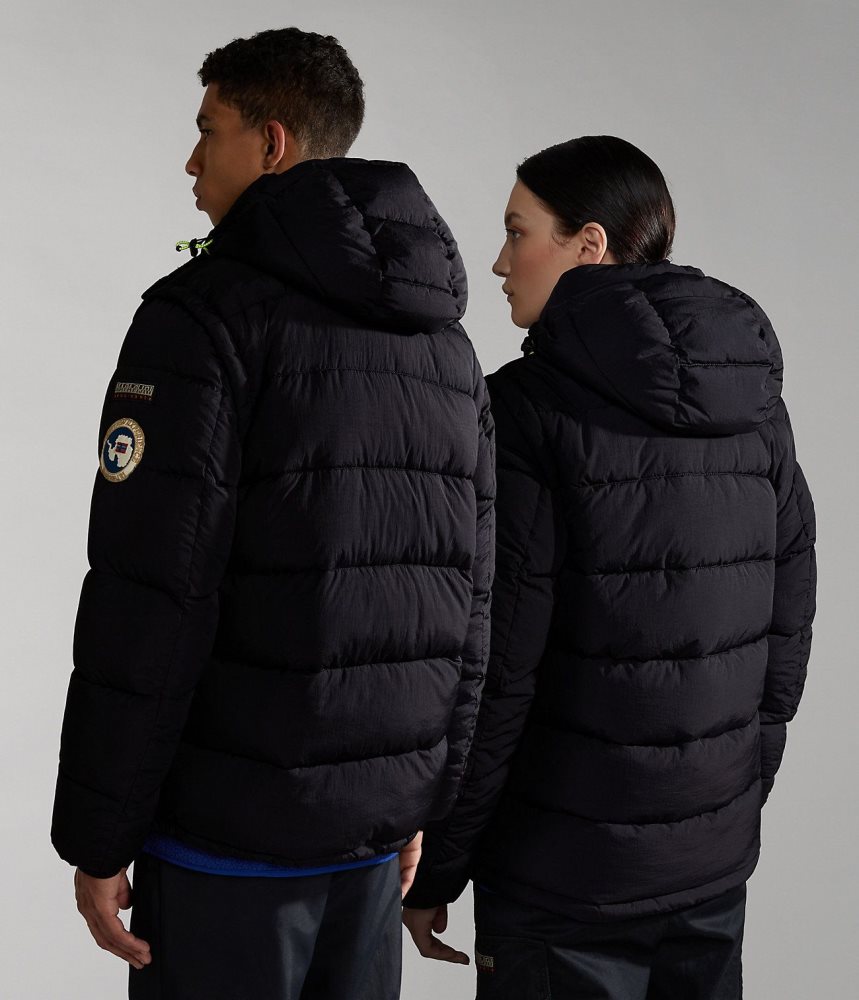 Napapijri Rick Puffer Jacket Puffer Jas Heren Zwart | YFCTVKL-97