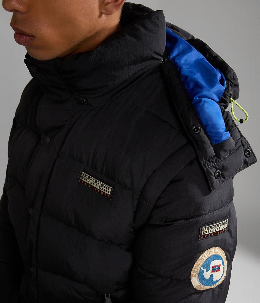 Napapijri Rick Puffer Jacket Puffer Jas Heren Zwart | YFCTVKL-97