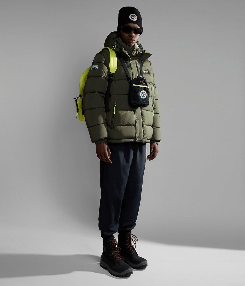 Napapijri Rick Puffer Jacket Puffer Jas Dames Khaki Groen | EKPHVSG-24