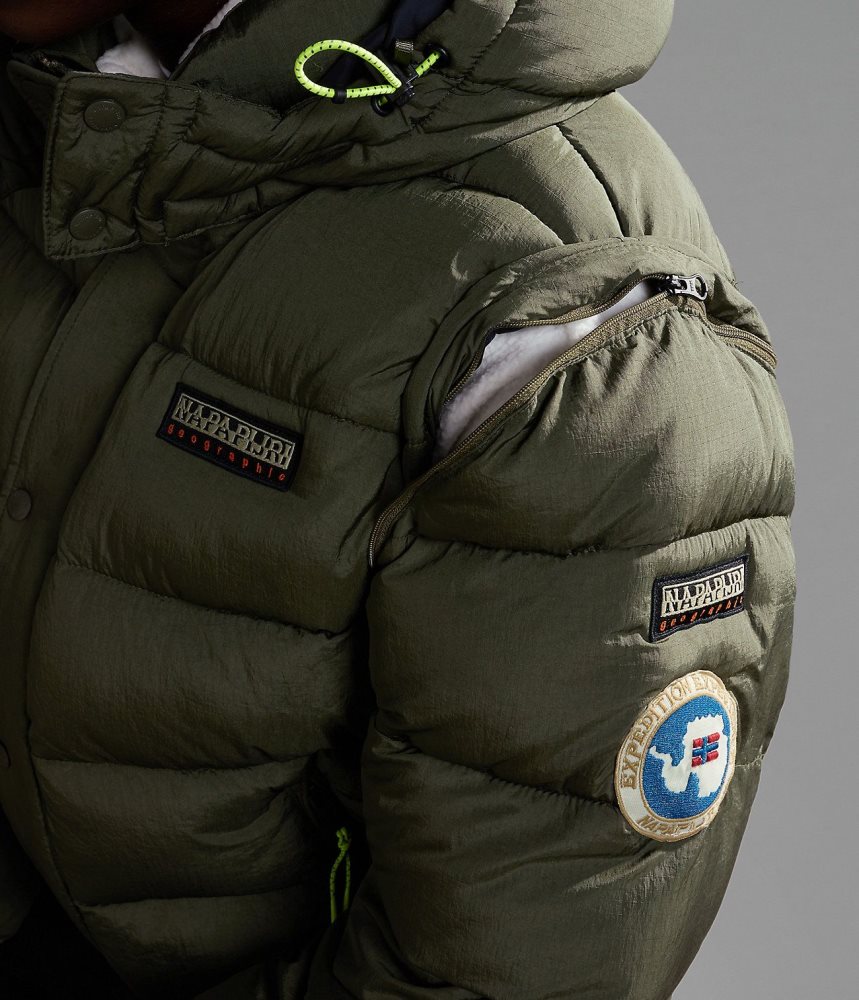 Napapijri Rick Puffer Jacket Puffer Jas Dames Khaki Groen | EKPHVSG-24