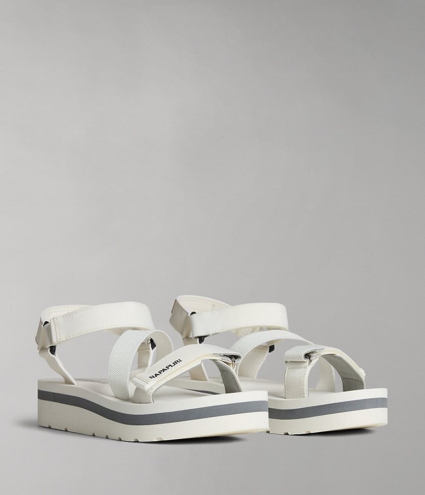 Napapijri Ripstop Dahlia Sandals Sandalen Dames Wit | JCZNKAT-19