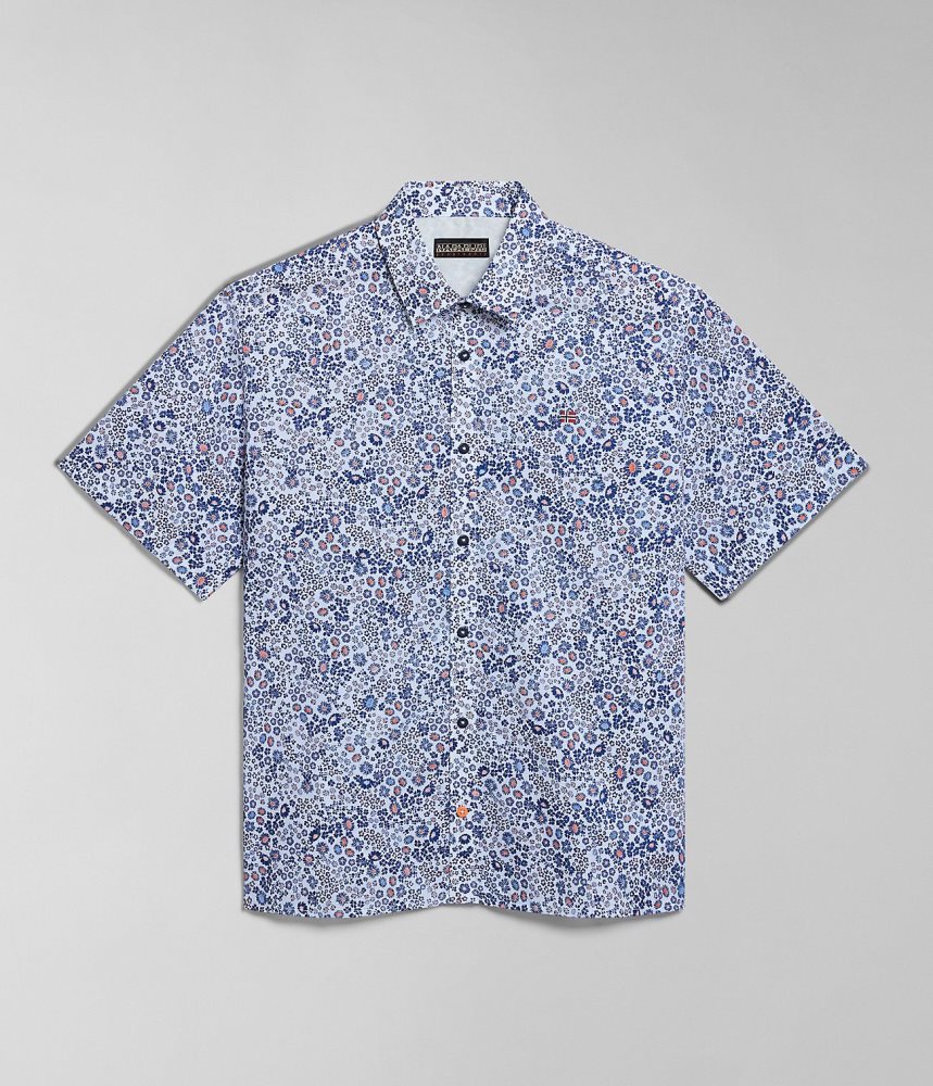 Napapijri Ronge Short Sleeve Shirt Overhemd Heren Multicolour | LZPAYEW-75