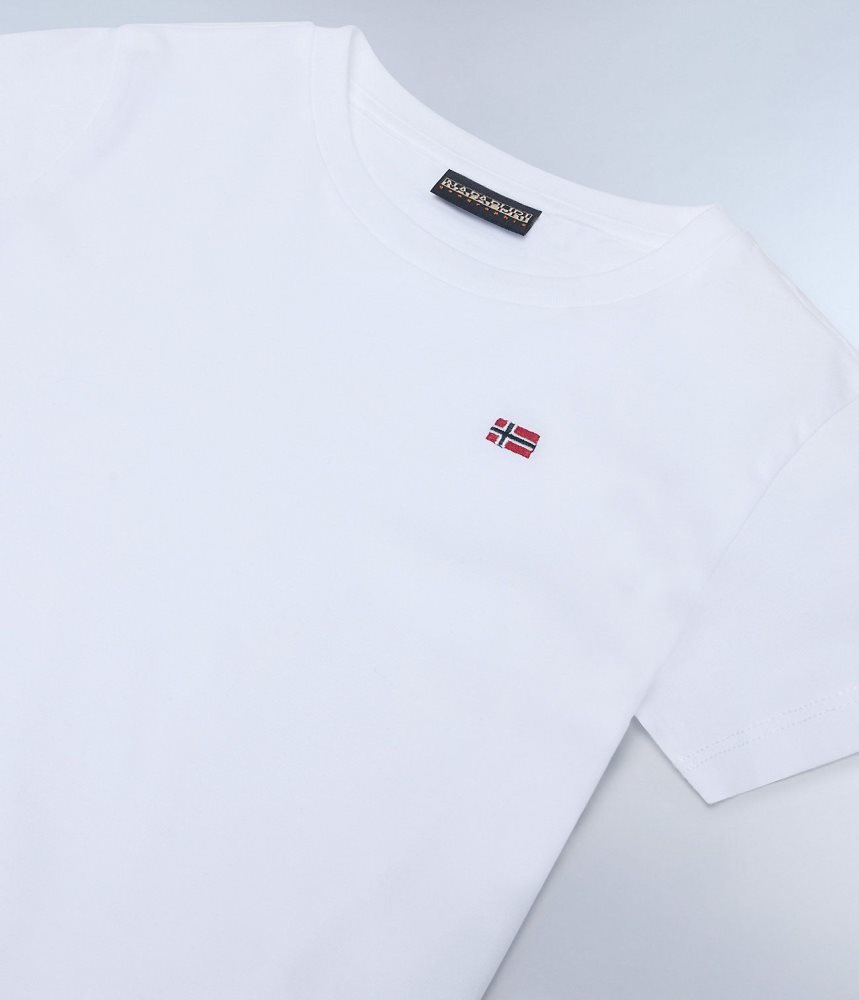 Napapijri Salis Short Sleeve T-Shirt (4-16 YEARS) T-shirts Kinderen Wit | YARKWPJ-92