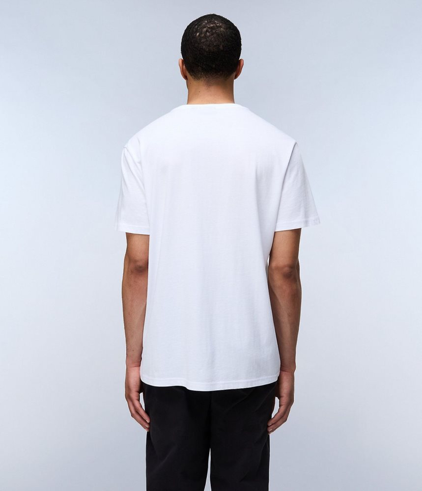 Napapijri Salis Short Sleeve T-Shirt T-shirts Heren Wit | WFJGXTA-27