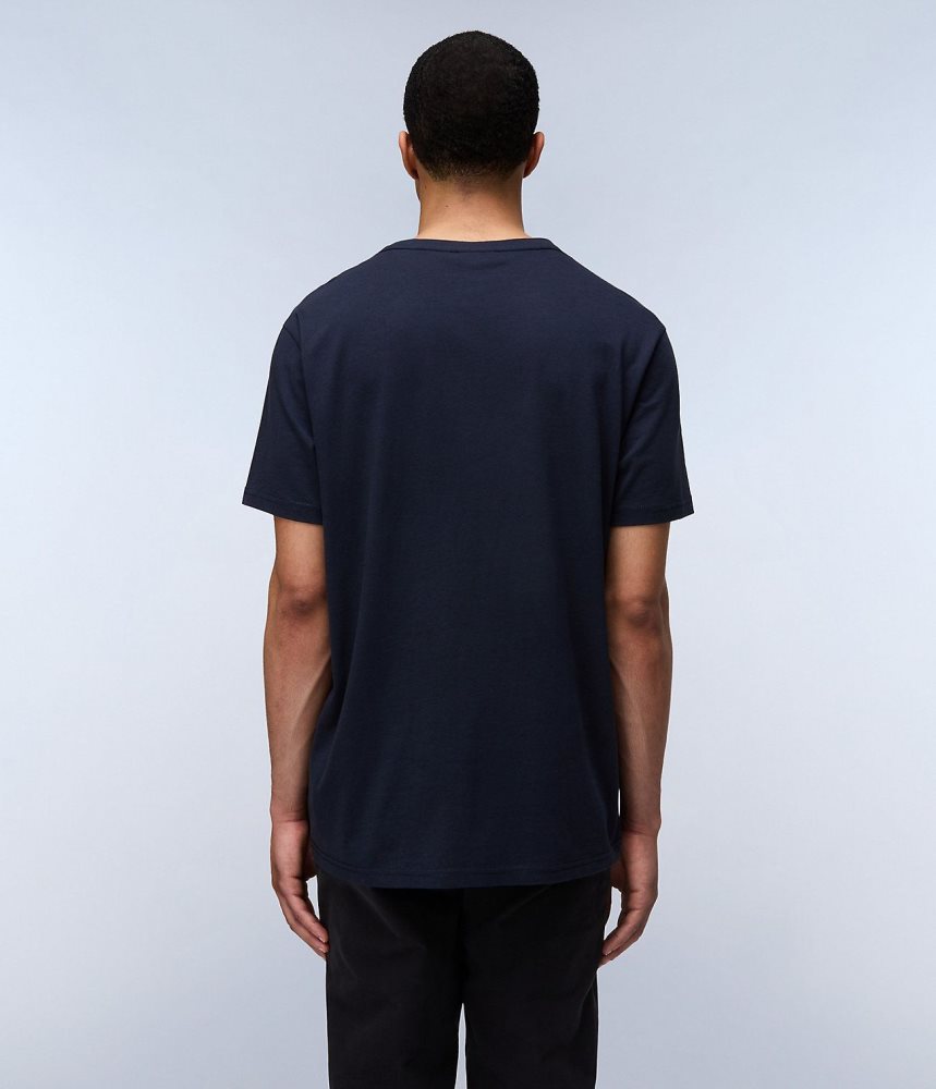 Napapijri Salis Short Sleeve T-Shirt T-shirts Heren Donkerblauw | QBEASKG-02