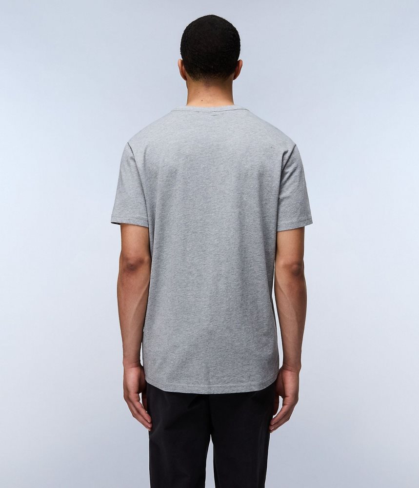 Napapijri Salis Short Sleeve T-Shirt T-shirts Heren Grijs | HXOSIMA-85