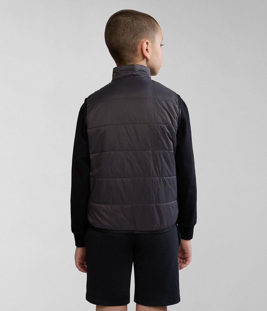 Napapijri Santafe Vest (4-16 YEARS) Gilet Kinderen Donkergrijs | NYTSLZR-67