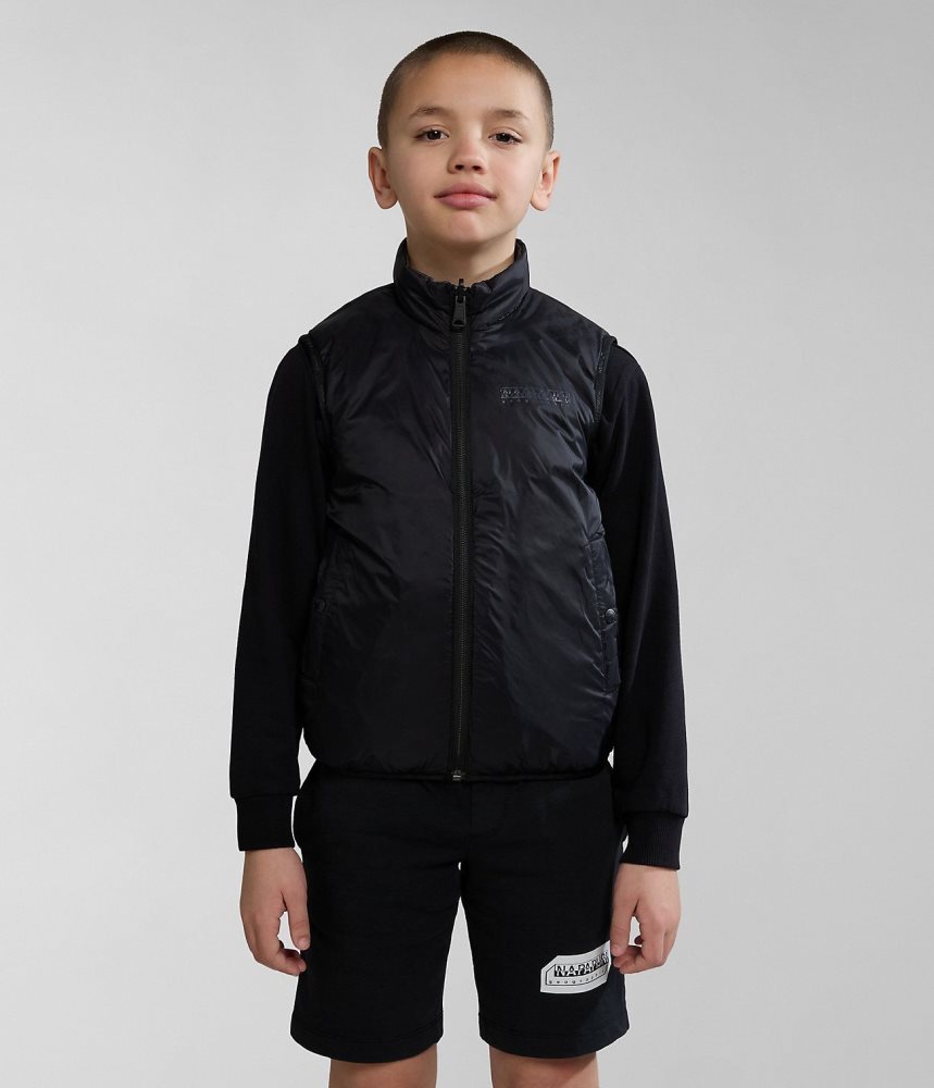 Napapijri Santafe Vest (4-16 YEARS) Gilet Kinderen Donkergrijs | NYTSLZR-67