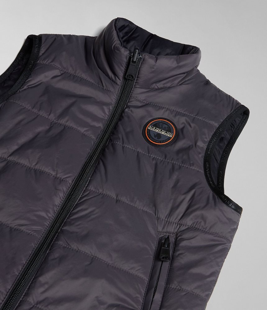 Napapijri Santafe Vest (4-16 YEARS) Gilet Kinderen Donkergrijs | NYTSLZR-67