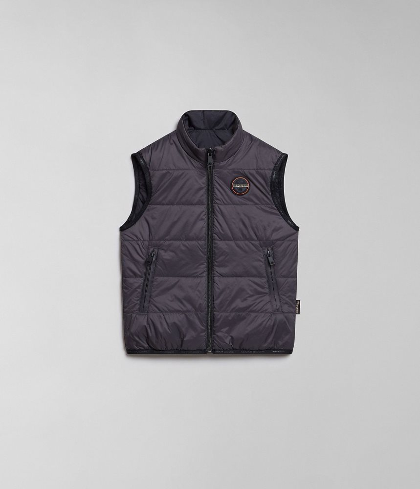 Napapijri Santafe Vest (4-16 YEARS) Gilet Kinderen Donkergrijs | NYTSLZR-67
