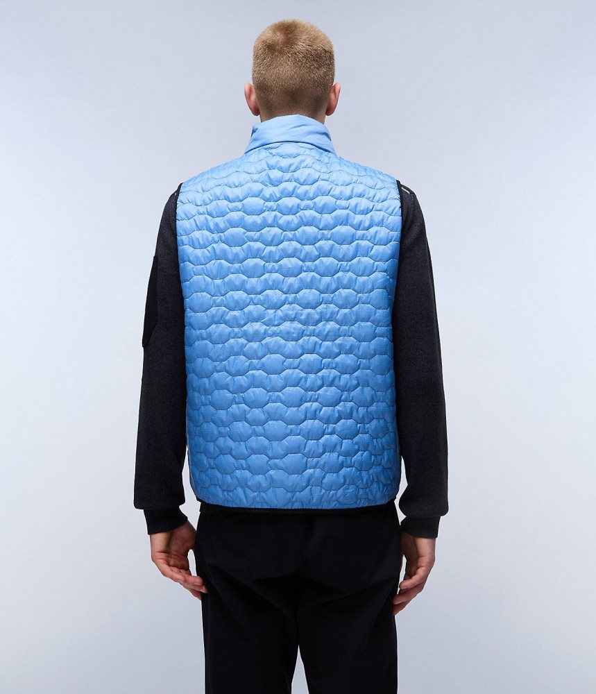 Napapijri Sarine Vest Gilet Heren Blauw Grijs | BDYQTLS-76