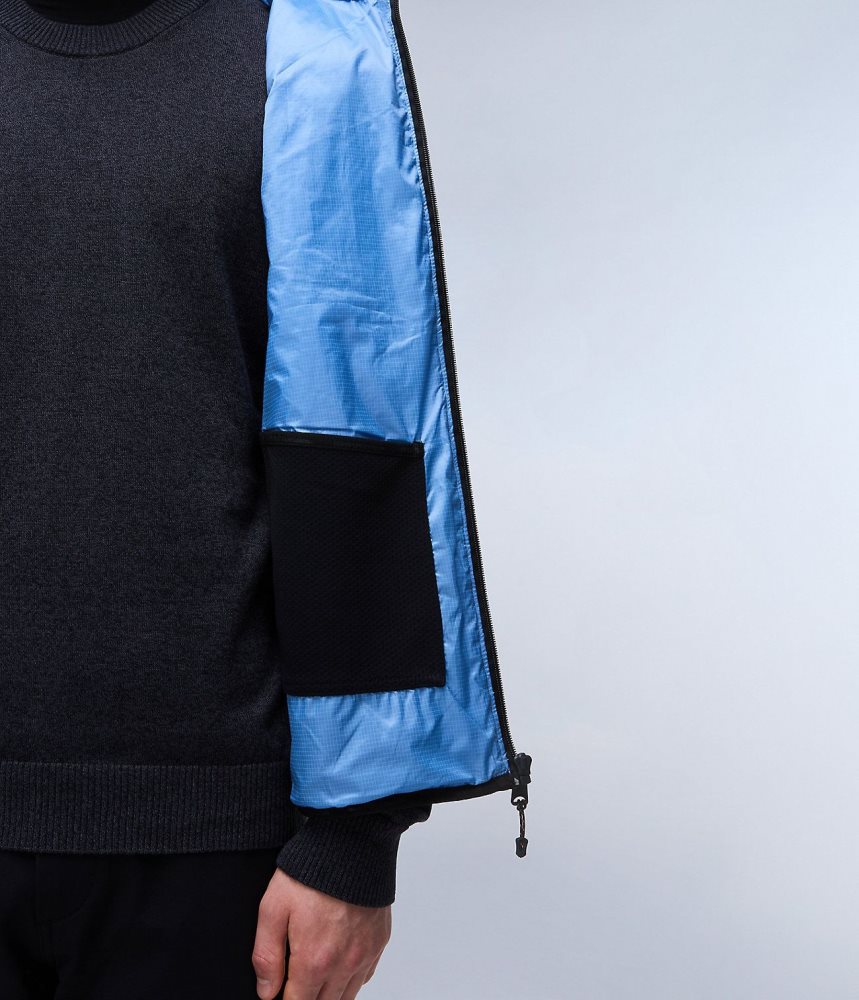 Napapijri Sarine Vest Gilet Heren Blauw Grijs | BDYQTLS-76
