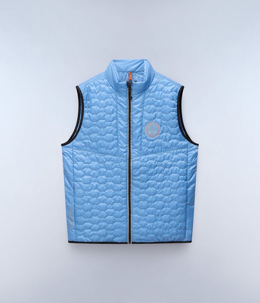 Napapijri Sarine Vest Gilet Heren Blauw Grijs | BDYQTLS-76