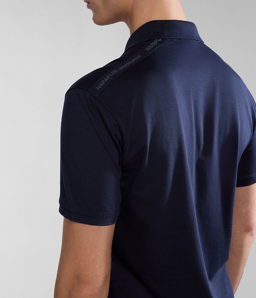 Napapijri Smallwood Short Sleeve Polo Shirt Poloshirt Heren Donkerblauw | BFLANCE-20