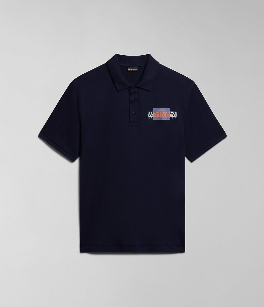 Napapijri Smallwood Short Sleeve Polo Shirt Poloshirt Heren Donkerblauw | BFLANCE-20
