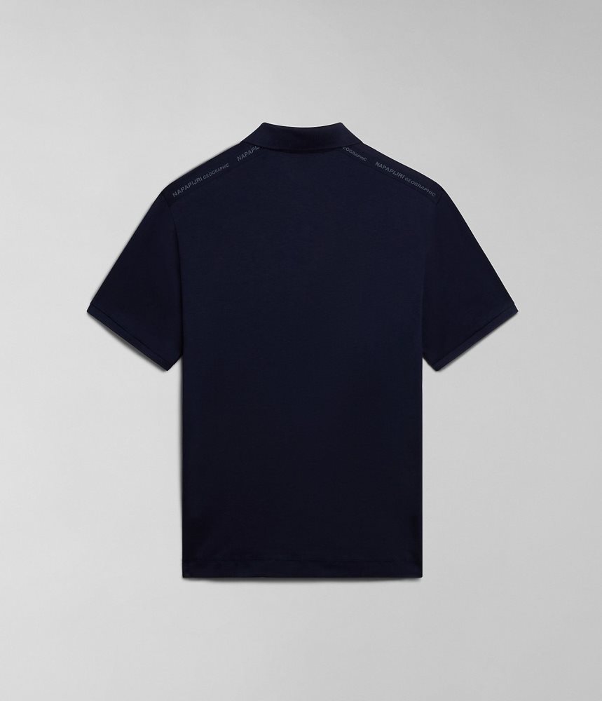 Napapijri Smallwood Short Sleeve Polo Shirt Poloshirt Heren Donkerblauw | BFLANCE-20