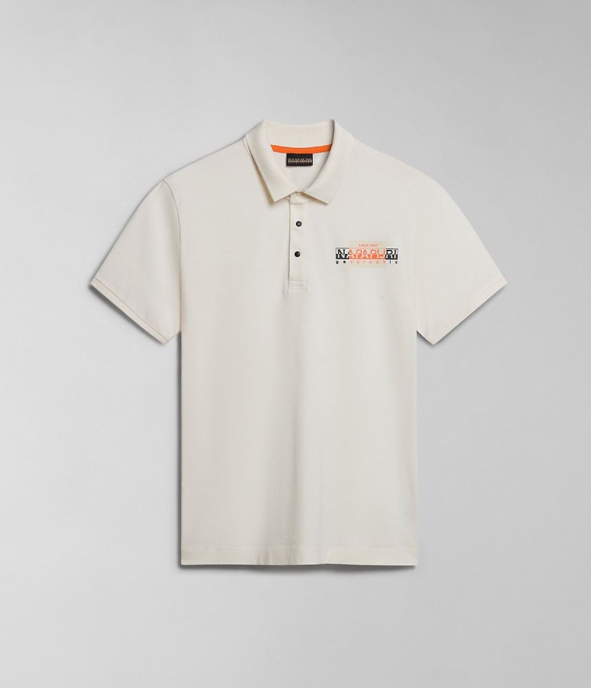 Napapijri Smallwood Short Sleeve Polo Shirt Poloshirt Heren Wit | ARNYVOH-92