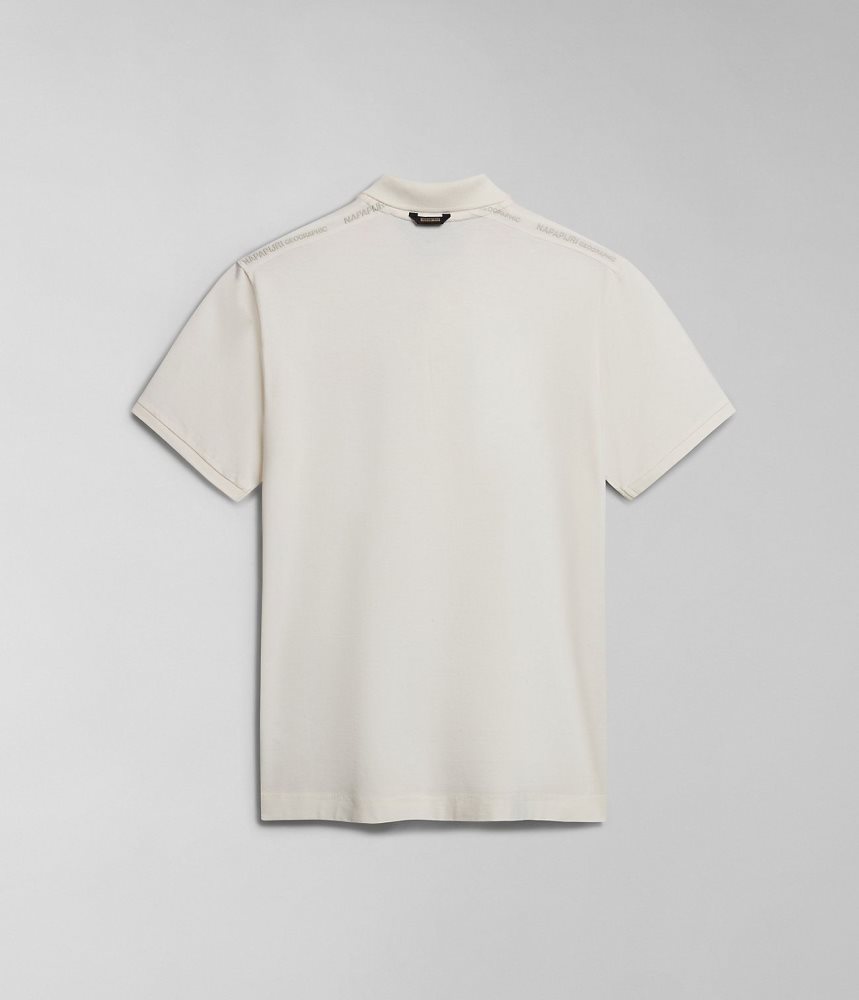 Napapijri Smallwood Short Sleeve Polo Shirt Poloshirt Heren Wit | ARNYVOH-92