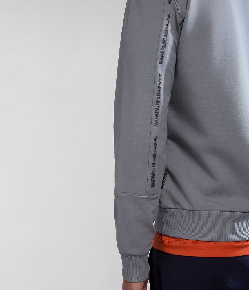 Napapijri Smallwood Sweatshirt Sweatshirts Heren Grijs | RBSFATQ-35