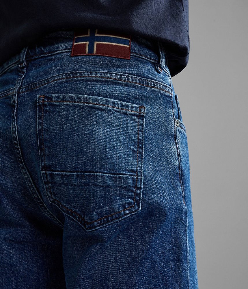 Napapijri Solveig Denim Chino Broek Heren Blauw | LCRVKMB-13