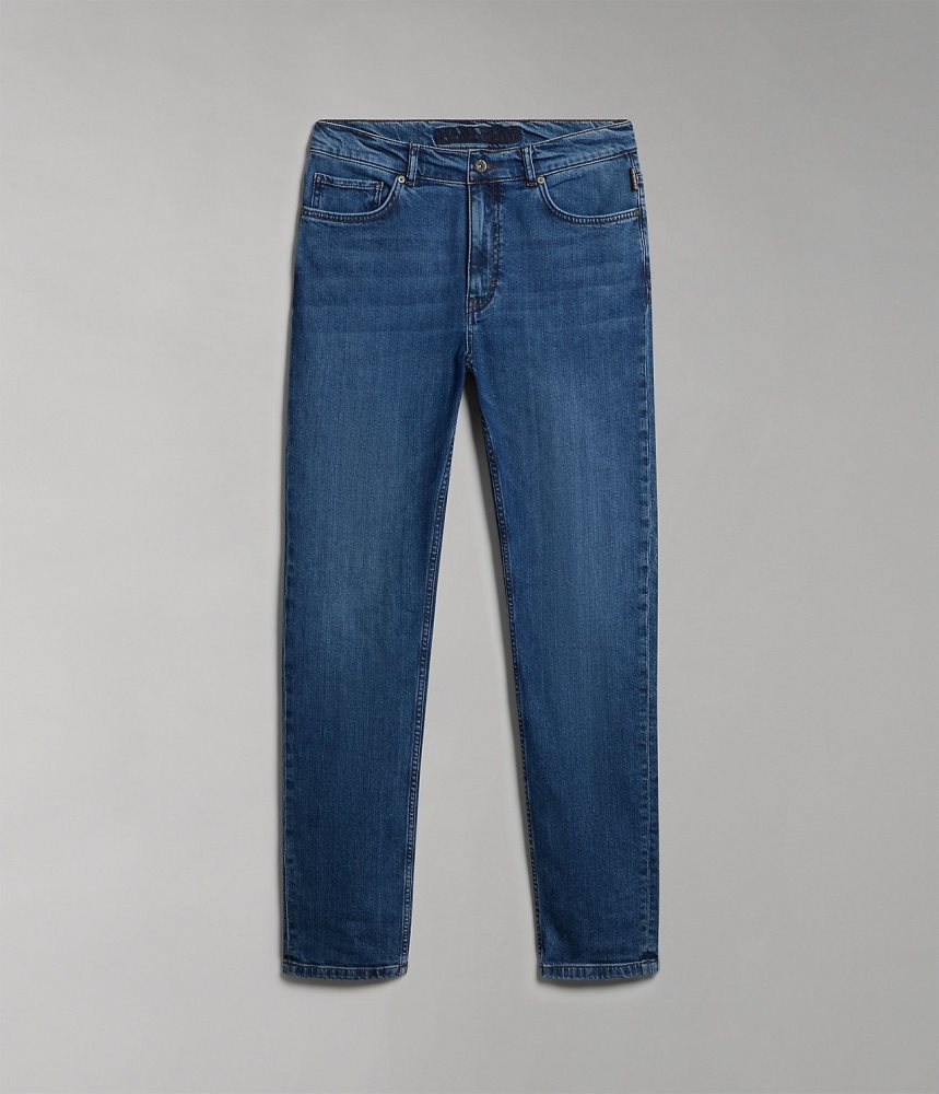 Napapijri Solveig Denim Chino Broek Heren Blauw | LCRVKMB-13