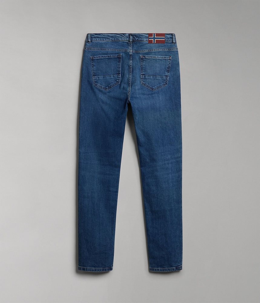 Napapijri Solveig Denim Chino Broek Heren Blauw | LCRVKMB-13