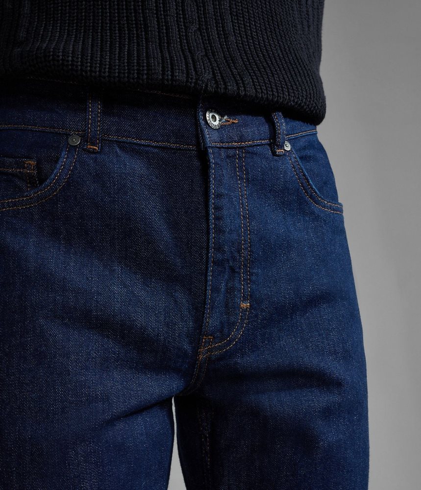 Napapijri Solveig Denim Chino Broek Heren Donkerblauw | DLZXEBC-59