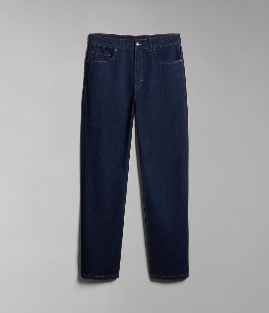 Napapijri Solveig Denim Chino Broek Heren Donkerblauw | DLZXEBC-59