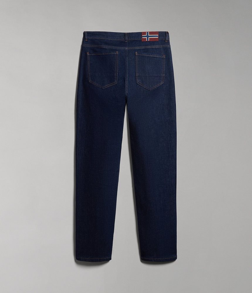 Napapijri Solveig Denim Chino Broek Heren Donkerblauw | DLZXEBC-59