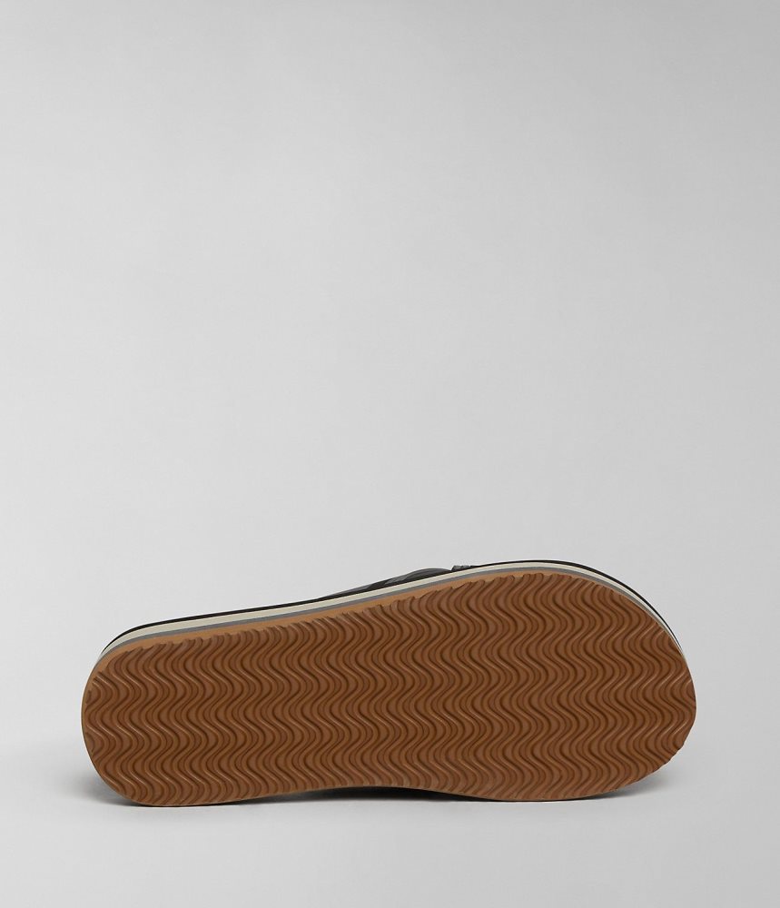 Napapijri Stick Sliders Badslippers Dames Zwart | BWYCUNK-92